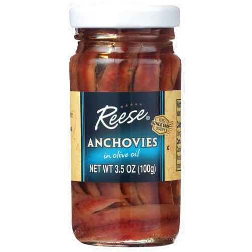 Reese ANCHOVIES IN Olive Oil (1-JAR) (NET WT 3.5 OZ)