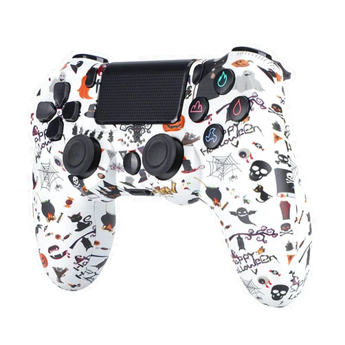 FSDFSD PS4 Wireless Controller, Controller for PS4 Remote Controller Compatible with PS4/Slim/Pro Console Joystick Controller Built-in Dual Vibration （600mAh） (White)