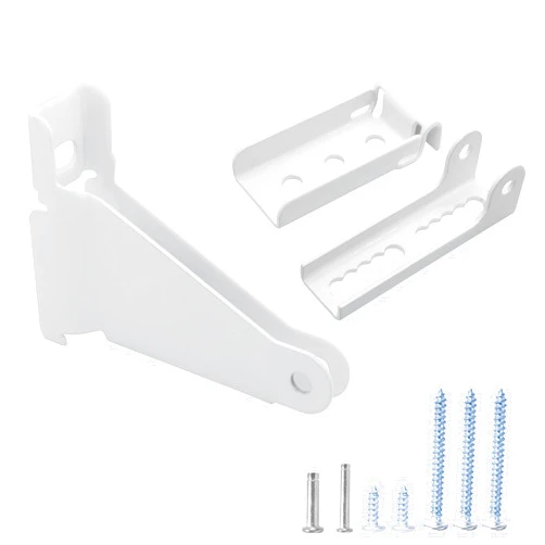 Mirfane Reinforced Storm Door Closer Bracket Kit, Heavy-Duty Screen Door Closer Replacement Part for Andersen, Emco, Larson & Pella 40201 Door Repair Kits, Protecting Doors from Strong Wind Damage (White)