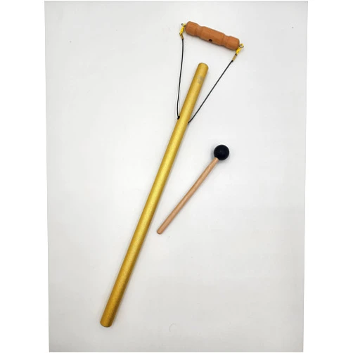 Yantra Gold Color 528 Hz Healing Tuned Pipe Louder Than Tuning Fork with Mallet and Hand Stand