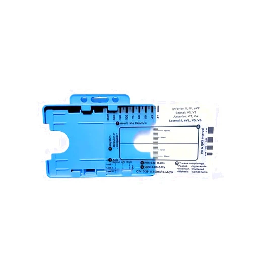Generic ECG 7 Step Ruler, ECG/EKG 7 Step Ruler Card for ECG/EKG Interpretation, Ruler ECG Reference Guide with Protect Sheath Portable Pocket ECG EKG Card, ECG/EKG Assessment Tool (1 PCS)