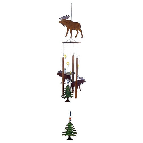 Sunset Vista Designs Wilderness Wonders Moose Wind Chime, 28-Inch Long