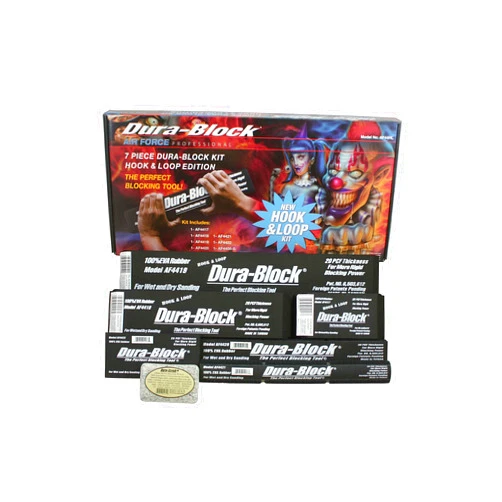 Dura-Block AF44HL Hook & Loop Black 7-Piece Sanding Block Set