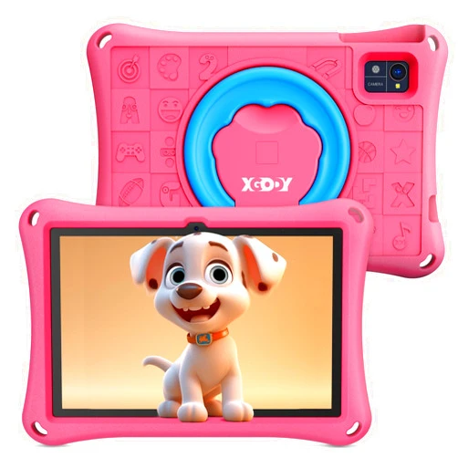 Xgody Kids Tablet, 10 inch Tablet for Kids 12GB RAM 128GB ROM, Android 13 Toddler Tablet with WiFi, Bluetooth, Parental Control, Dual Camera, Eva Shockproof Case, YouTube Netflix, Children Tablet -Red