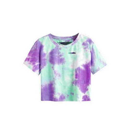 SweatyRocks Women's Short Sleeve Distressed Crop T-Shirt Summer Tops