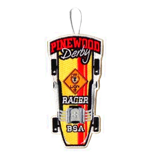 ClassB Pinewood Derby Racer Patch - Lion Retro - Fully Embroidered - ClassB