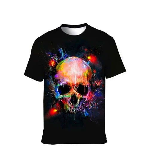 Augman Gift Cool-Funny Skull-Hip-Hop Style-Tshirt Shirt Retro T-Shirt Tees-Adult Tshirt Comic-Teeshirt Snapback Athletic