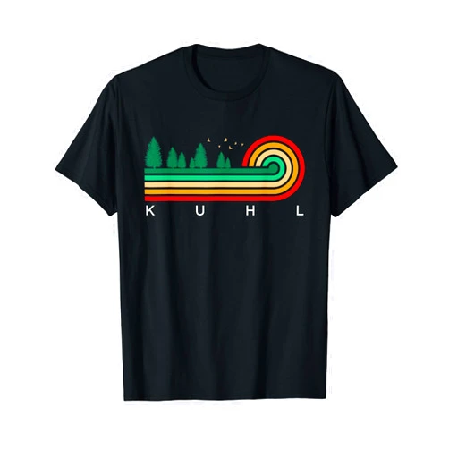 Kuhl, PA Travel Souvenir Evergreen Vintage Stripes Kuhl, Pennsylvania T-Shirt