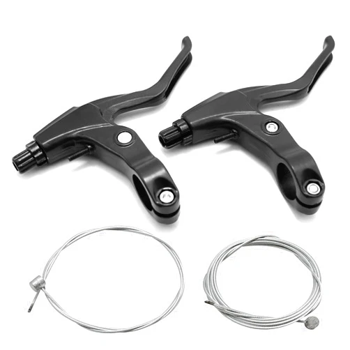 Hoypeyfiy 2Pcs 0.87 inches Handlebar Brake Lever, Universal Aluminum Alloy Bicycle Brake Handle, Anti-Skid Mountain Bike Handlebar Brake Lever for MTB, BMX, Road Bicycle, Folding