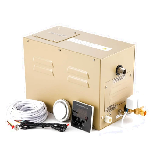 Hapyvergo Steam Shower Generator Kit 3KW for Bath Sauna SPA, Self-draining System, Aromatherapy Steam Head, LED Waterproof Controller, 12-Hour Timer 77-131℉ For Home Commercial Use