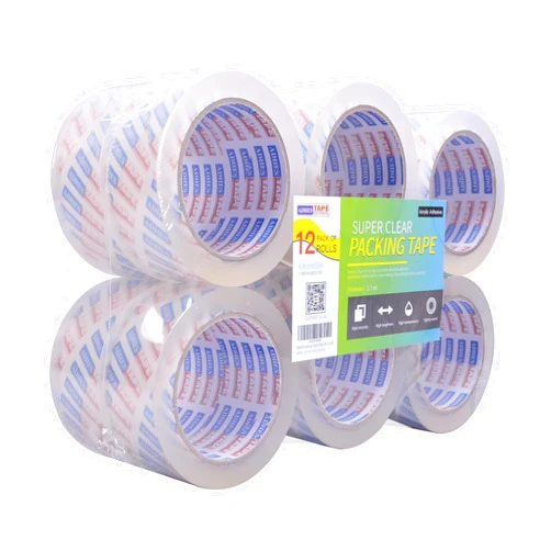 ADHES TAPE PURSUIT OF PERFECTION ADHES Shipping Tape Packaging Tape Packing Tape for Moving Boxes Heavy Duty Clear, 55M Per Roll 1.88 Inch Width,2.7Mil