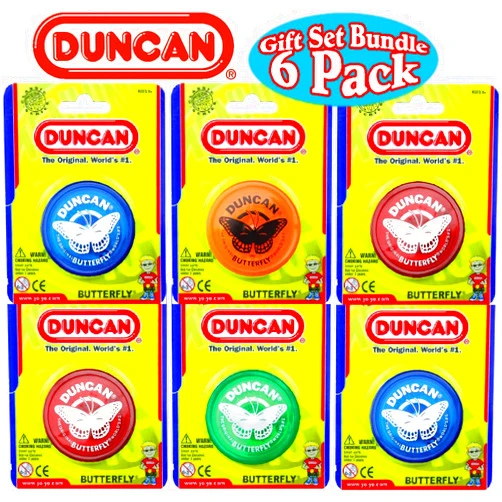 Duncan Yo-Yo Butterfly Gift Set Bundle - 6 Pack (Assorted Colors)