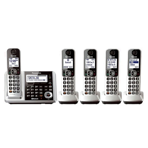 Panasonic KX-TGF375S Link2Cell Bluetooth Cordless Phone and Answering Machine with 5 Handsets (Renewed )