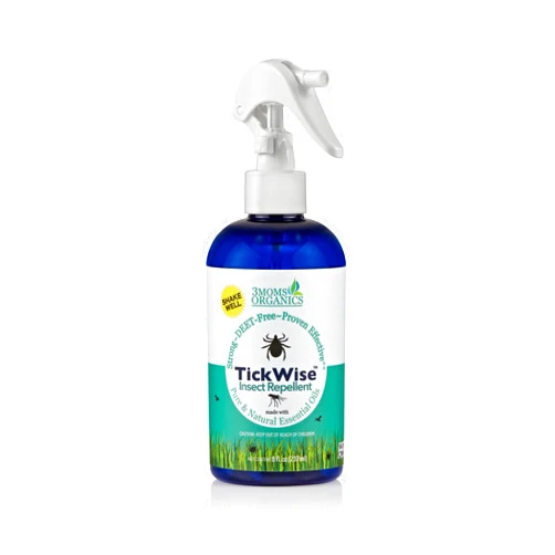 3MOMS ORGANICS 3 Moms Organics TickWise 8oz, Made with All Natural Essential Oils, DEET-Free, Tick and Insect Repellent, Plant Based Essential Oils, All Natural Ingredients Great for Adults, Kids, Dogs & Horses