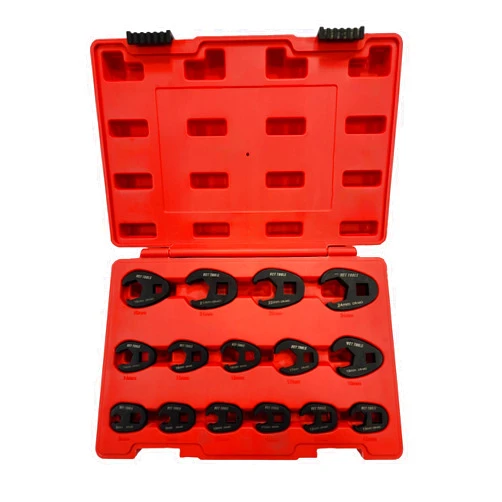 VCT 12pc Crowfoot Flare Nut Wrench SAE Chrome-Moly Set, 3/8