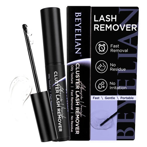 BEYELIAN Lash Remover Glue, Non-Irritating Oil Cluster Eyelash Bond Remover Gel, Easy Removal Lash Clusters Adhesive Remover, DIY Eyelash Extension Remover Lash Glue Segellf-Use at Home, 5ml