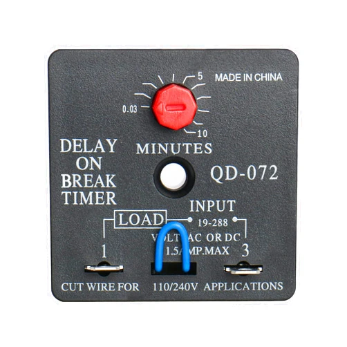 BAOMAIN Delay ON Break Timer QD-072 1.5A 18-240 VAC 0.03-10 Minutes Adjustable Time Delay Switch Replacement (1)