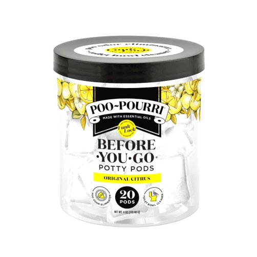 Poo-Pourri Before-You-Go Potty Pods, Original Citrus, 20 Count Toilet Pod - Lemon, Bergamot and Lemongrass