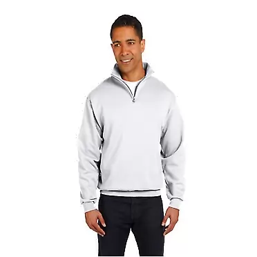 Jerzees mens 8 oz. 50/50 NuBlend Quarter-Zip Cadet Collar Sweatshirt(995M)-ASH-L