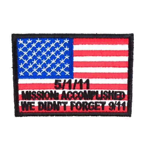 PatchStop Bin Laden Mission Accomplished Patch, U.S. Flag Patches