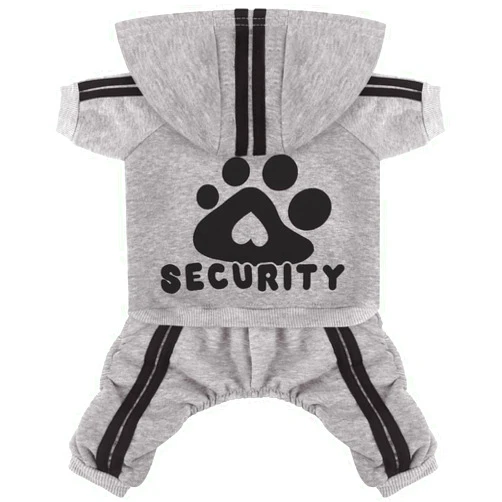 Otunrues Dog Hoodie, Dog Clothes 4 Legs Sweatshirt Security Hoodies Jumpsuit Soft & Warm Sweater Outfit Pullover Dog Winter Coat, Dog Hoodies for Small Medium Large Dogs Cats Apparel(Grey, XXS)
