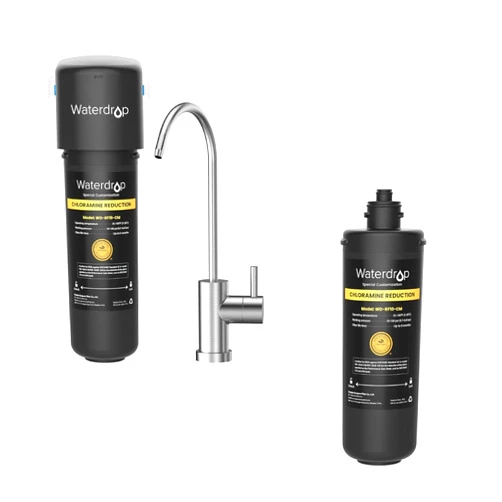 Waterdrop 10UB-CM Under Sink Water Filter for 99% Chloramine Reduce and RF10-CM Replacement Filter Cartridge for 10UB-CM Under Sink Water Filter