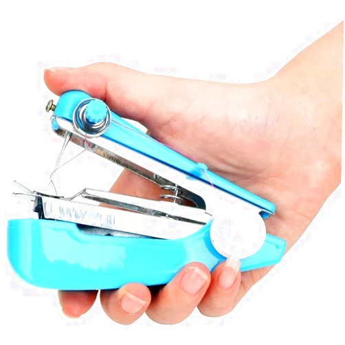 Gopkuniw Handheld Sewing Machine - Portable Mini Manual Sewing Machine - Mini Sewer Machine - Hand Stitcher Sewing Machine - Needlework Tool For DIY Crafts Home Travel