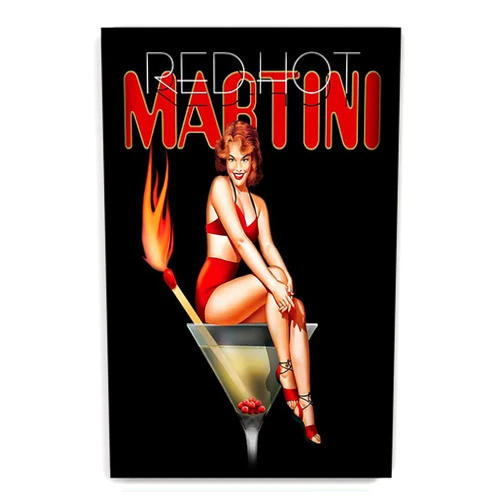 Husienzn Retro Tin Sign Metal Poster Vintage Pin Up Girl Wall Decor for Bars Restaurants Cafe Club Plaque Man Cave Wall 8x12 Inch
