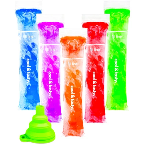 ANSMIO 150 Disposable Popsicle Mold Bags with Zip Seals, 8x2