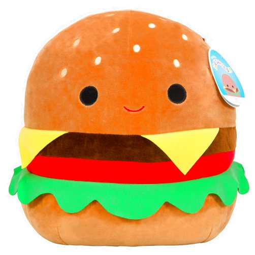 Squishmallows Original 16-Inch Large Carl The Cheeseburger - Official Jazwares Plush - Collectible Soft & Squishy Cheeseburger Stuffed Animal Toy - Add to Your Squad - Gift for Kids, Girls & Boys