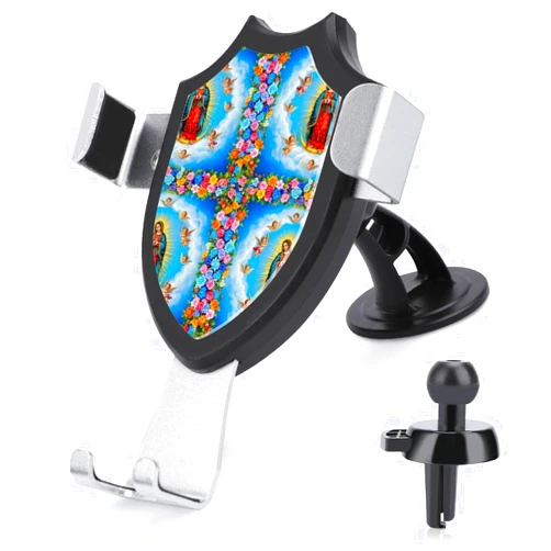 PPIKTC Auto Clamping Car Phone Mount with Smart Gravity Sensor, Christian Bible Verse Prayer Healing Virgin Mary, Compatible with Air Vent & Dashboard for 4-6 Inch Phones