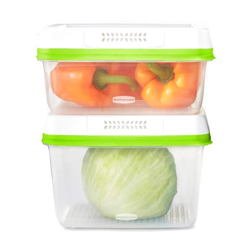Rubbermaid FreshWorks Produce Saver, Large Produce Storage Containers, 4 Piece Set