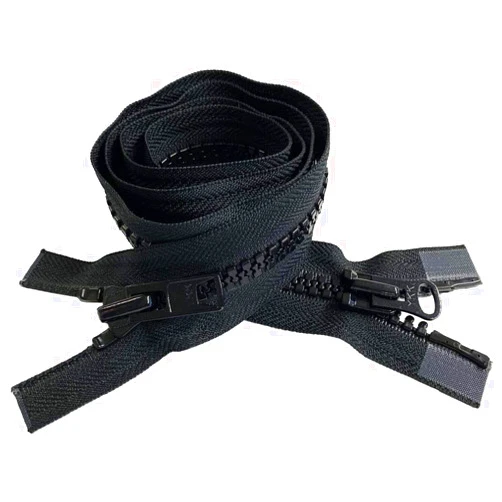 Zipperstop #10 Vislon Molded Separating Two-Way YKK Heavy Duty Jacket Zipper - Choose Your Length & Color - 1 Zipper Per Pack - Made in The United States (Black - 580, 36