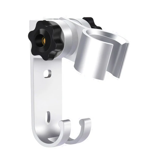 WHonor Strong Adhesive and Waterproof Shower Head Holder, Adjustable Handheld Shower Wand Holder Wall Mount Shower Bracket (1 Pack)