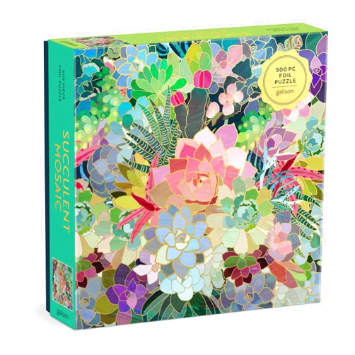 Galison Succulent Mosaic 500 Piece Foil Puzzle from Galison - 20