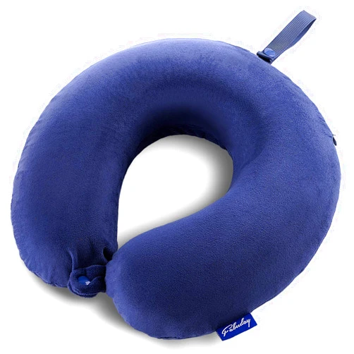 Fabuday Travel Pillow Memory Foam - Head Neck Support Airplane Pillow for Traveling, Car, Home, Office, Travel Neck Flight Pillow with Attachable Snap Strap Soft Washable Cover