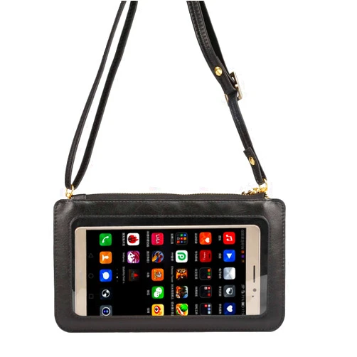 BAIERSI Phone Bag Touch Screen PU Leather Crossbody Bag, Universal Phone Wallet Pouch Shoulder bag for iPhone Xs Max XR X 8 7 Plus,Samsung Galaxy S8 S9 Plus Note 8, S10 Lite, s20+,s20 ultra,Note10+, Note20