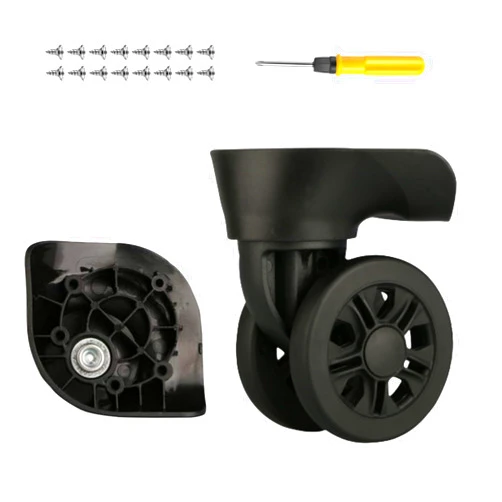 JALCH Spinner Luggage Replacement Wheels Travel Suitcase Carry On Luggage Spinner Wheels，Mute Connected Spinner Wheels ，DIY Replacement Left and Right Caster with Screws and Tool (2)