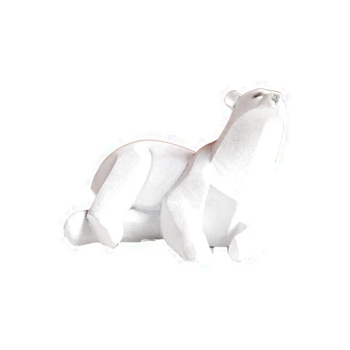 MYOYUE Simple Simulation of Animal Ornaments Polar Bear Creative Frosted Resin Crafts Living Room Bedroom Entryway Living Room Decoration (Color : White B Type 6x10x7.5cm)