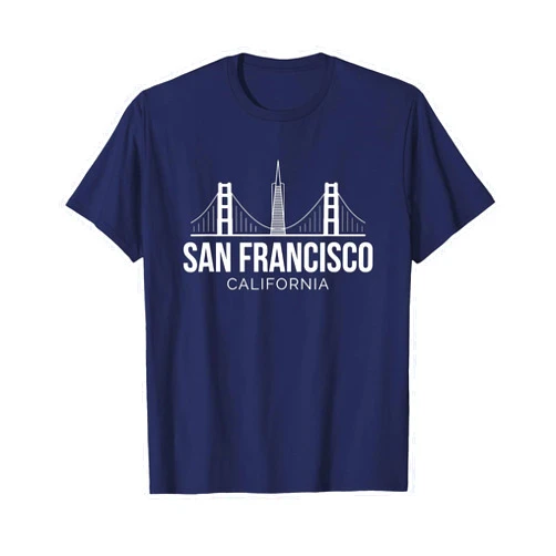 Offpath Tees San Francisco SF Bay Area California Skyline T Shirt T-Shirt