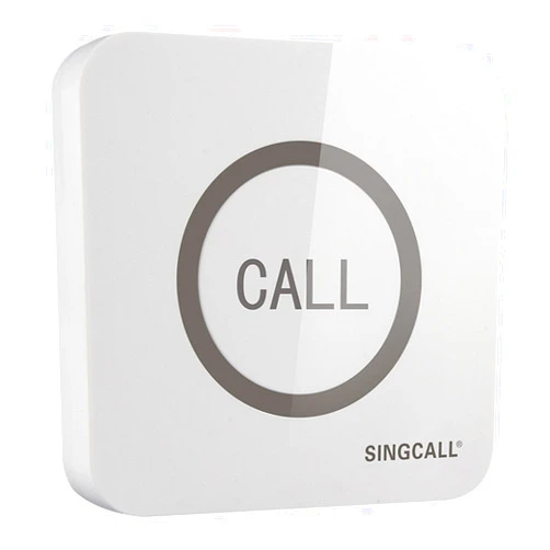 SINGCALL Home Caring System Hotel Calling System,Big Touching Button Convenient Waterproof, 1-Button Pager APE520 (Can't Be Used Alone)
