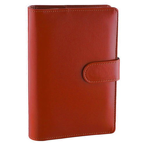 Antner A6 PU Leather Notebook Binder Refillable 6 Ring Binder for A6 Filler Paper, Loose Leaf Personal Planner Binder Cover with Magnetic Buckle Closure, Brown