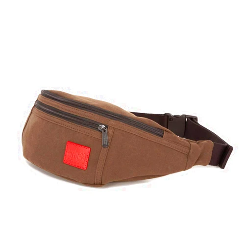 Manhattan Portage WAXED NYLON ALLEYCAT WAIST BAG, Dark Brown