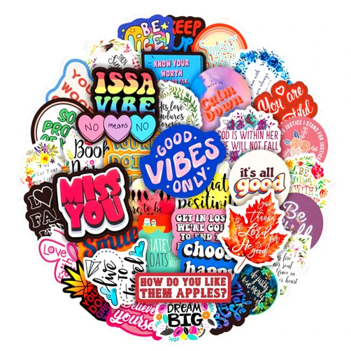 NEGE Inspirational Words Stickers pack,100Pcs Motivational Quote Waterproof Vinyl Decals for Water Bottles, Laptop,Hydroflask ,Skateboard ,Computer, Scrapbook, Chromebook, Skateboard Decor for Adults Teens