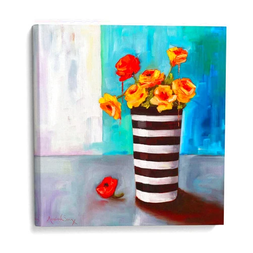 Canvas Lab Canvas Wall Art Decor Pret a Porter by the Artist Adriana Sosa – Size: 8 x 8 in - Art subject: Botanical,Floral,Nature
