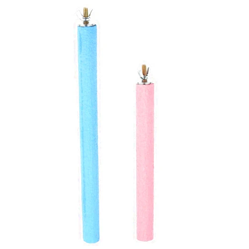Petall Bird Cage Perch Parrot Sand-Surface Stand 2Pack Grinding Wood Stick Platform Molar Toy Branch for Macaw African Greys Budgies Cockatoo Parakeet Cockatiel Conure Lovebirds