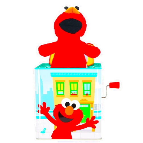 Kids Preferred Sesame Street Jack in the Box - Elmo Plush Toy for Toddlers 1-3, Developmental Toy