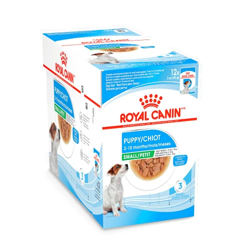 Royal Canin Size Health Nutrition Small Puppy Chunks in Gravy Wet Dog Food, 3 oz pouch (12-count)