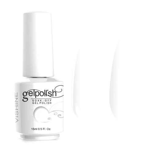 Vishine Gelpolish Professional UV LED Soak Off Varnish Color Gel Nail Polish Manicure Salon Pure White (1433)