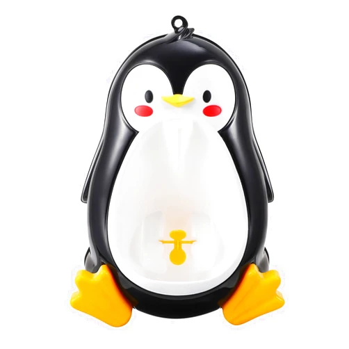 ifundom Potty Training Urinals Penguin Pee Training Cute Potty Training Urinal for Boys with Funny Aiming Target Body Standing Toilet Pee Potty Pee Training Tool Wall-Mounted Pp Sticker